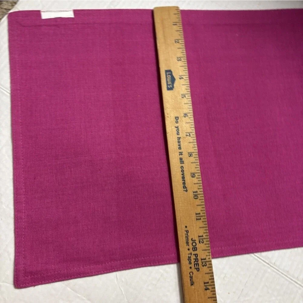 Cotton Park Cottage Placemats Set 4 100% Cotton Pink Yellow Green 13x18